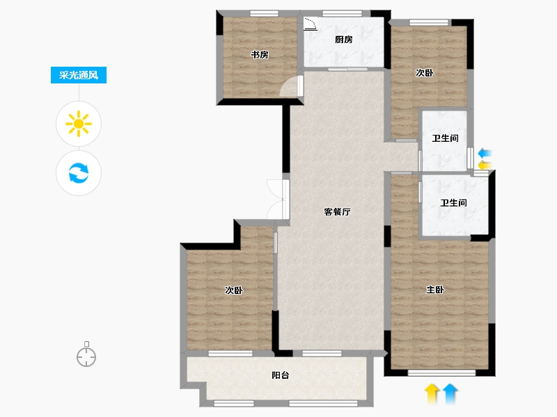 河南省-商丘市-西府海棠-122.40-户型库-采光通风