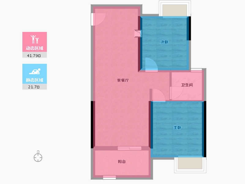 湖北省-咸宁市-绿地国际健康城-56.43-户型库-动静分区