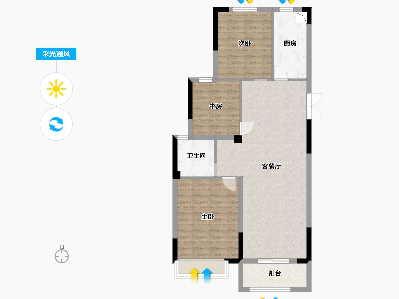 河南省-商丘市-西府海棠-88.03-户型库-采光通风