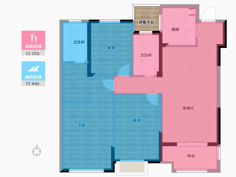 浙江省-丽水市-雅居乐・凯旋城-100.01-户型库-动静分区