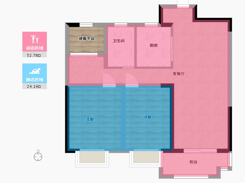 安徽省-合肥市-百大东兴家园-71.20-户型库-动静分区