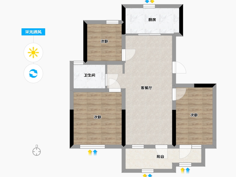 山东省-青岛市-天峰首府-68.00-户型库-采光通风