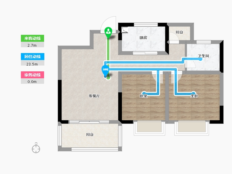 江西省-南昌市-绿地卢塞恩小镇-70.64-户型库-动静线