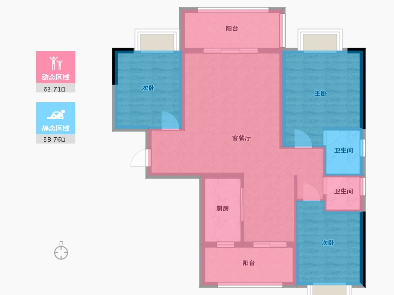 广西壮族自治区-北海市-贵玉苑-91.84-户型库-动静分区