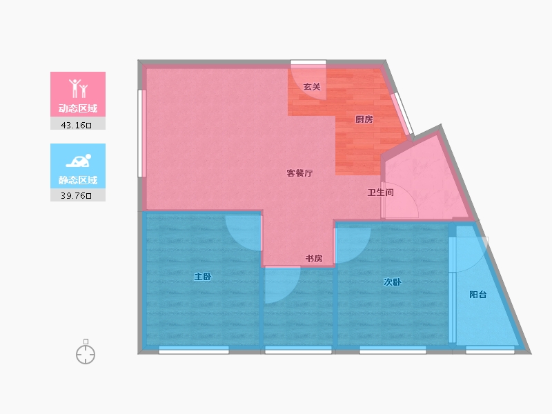 上海-上海市-磐达华庭-76.00-户型库-动静分区