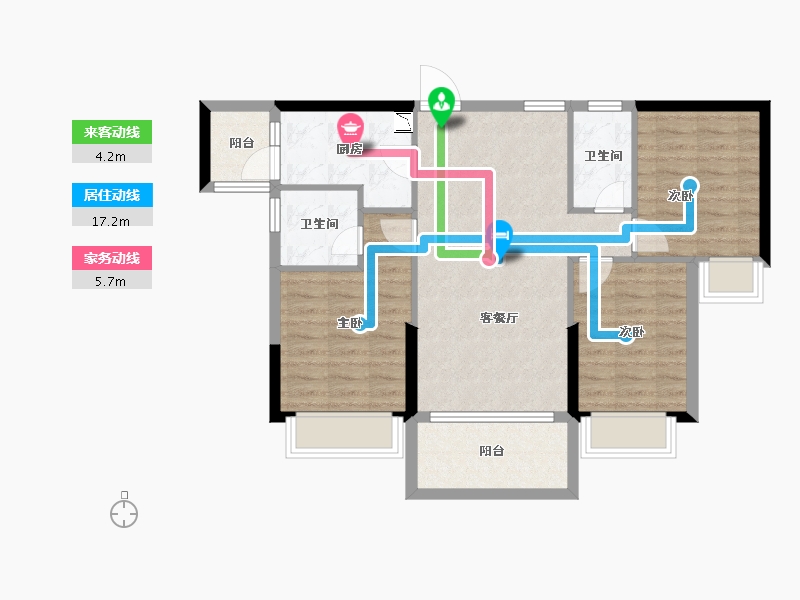 广东省-珠海市-碧桂园保利海悦天境花园-78.86-户型库-动静线