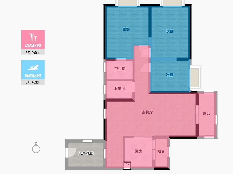 广东省-深圳市-深业东岭-87.11-户型库-动静分区