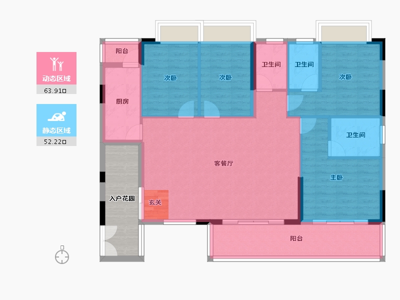 广东省-阳江市-中浠・富地泷湾-114.04-户型库-动静分区