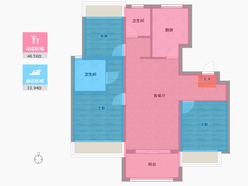 上海-上海市-中南江山美宸-71.21-户型库-动静分区