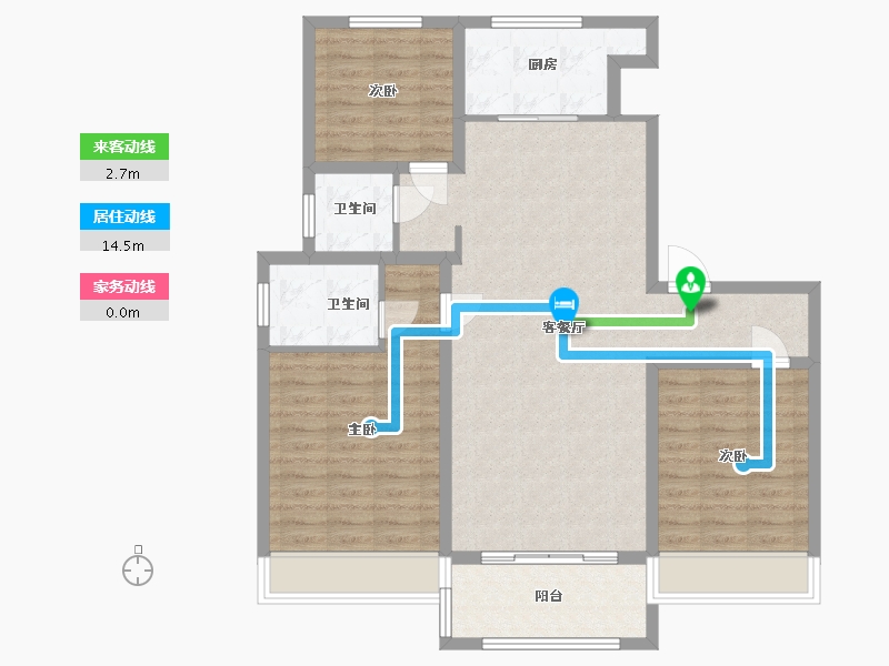 山东省-济宁市-龙城公馆-100.00-户型库-动静线