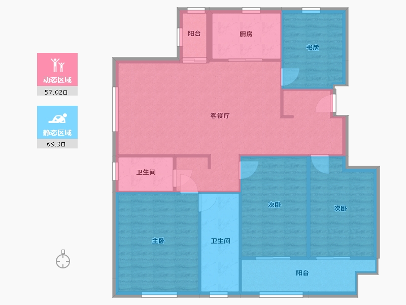 浙江省-杭州市-万科杭宸-115.92-户型库-动静分区