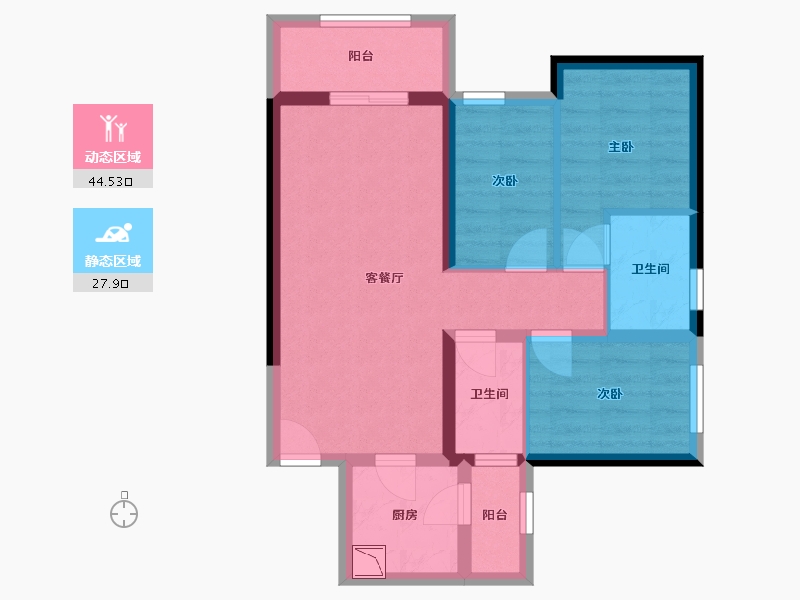 广东省-深圳市-深业东岭-63.11-户型库-动静分区