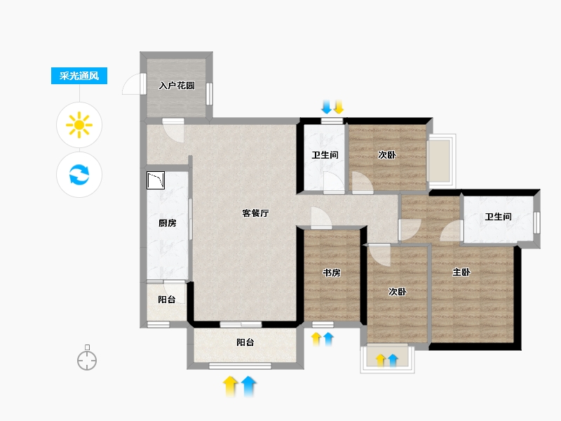 广东省-深圳市-深业东岭-97.24-户型库-采光通风