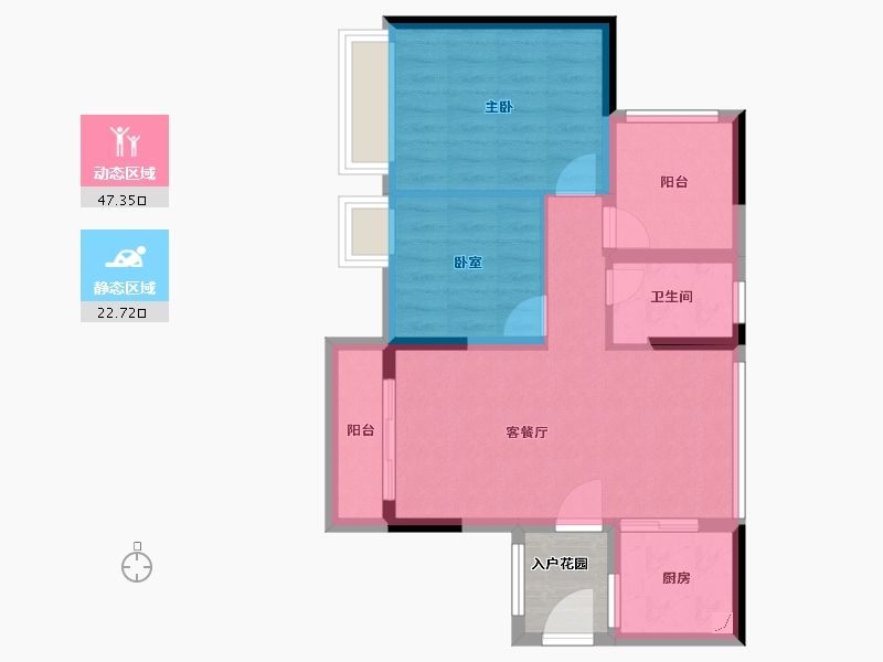 广东省-珠海市-雅居乐国际花园-65.58-户型库-动静分区