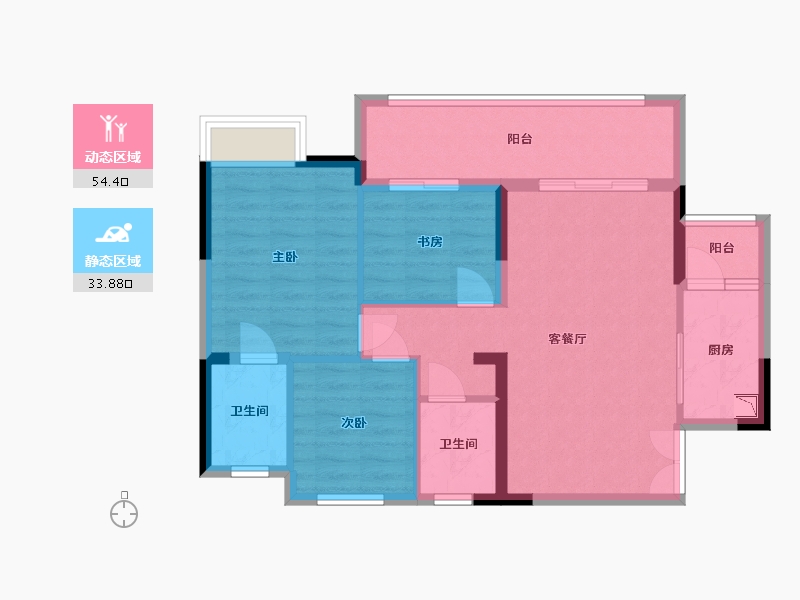 四川省-眉山市-置信-78.96-户型库-动静分区