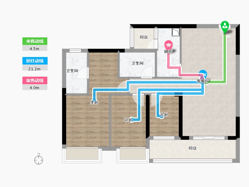 广东省-深圳市-深业东岭-82.45-户型库-动静线