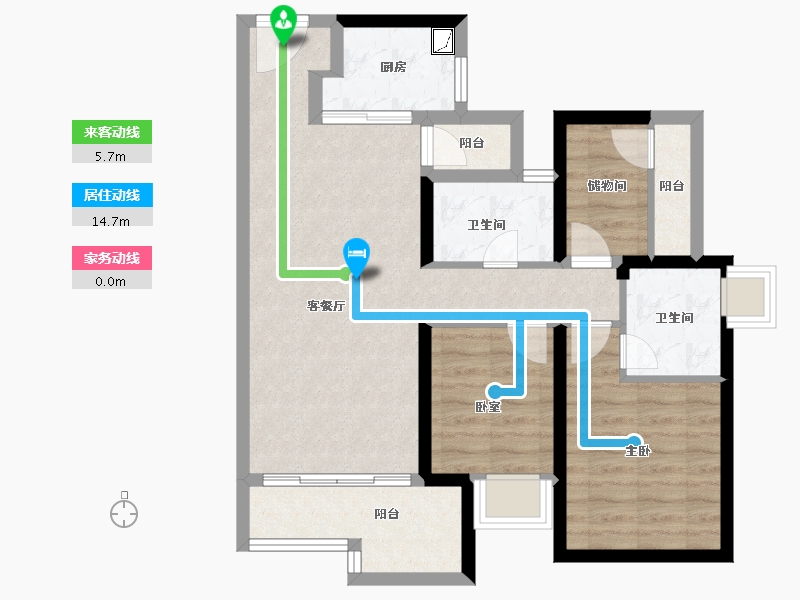 广东省-珠海市-华发城建四季半岛-75.19-户型库-动静线