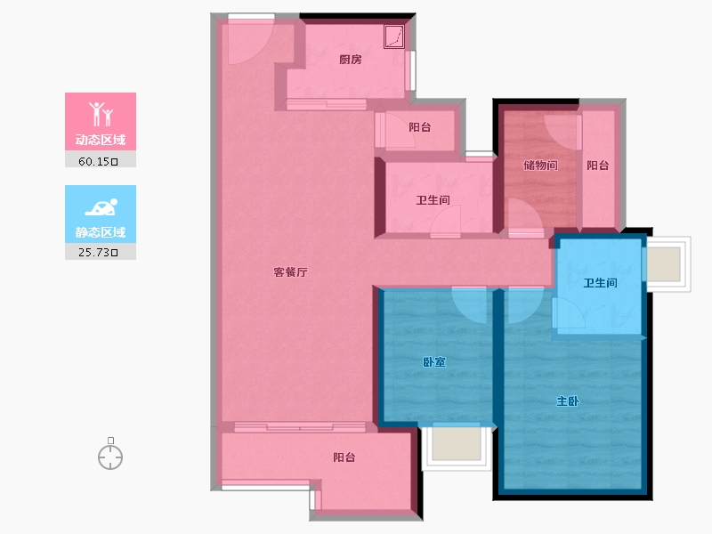 广东省-珠海市-华发城建四季半岛-75.19-户型库-动静分区