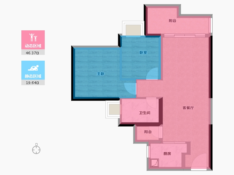 广东省-珠海市-华发城建四季半岛-58.14-户型库-动静分区