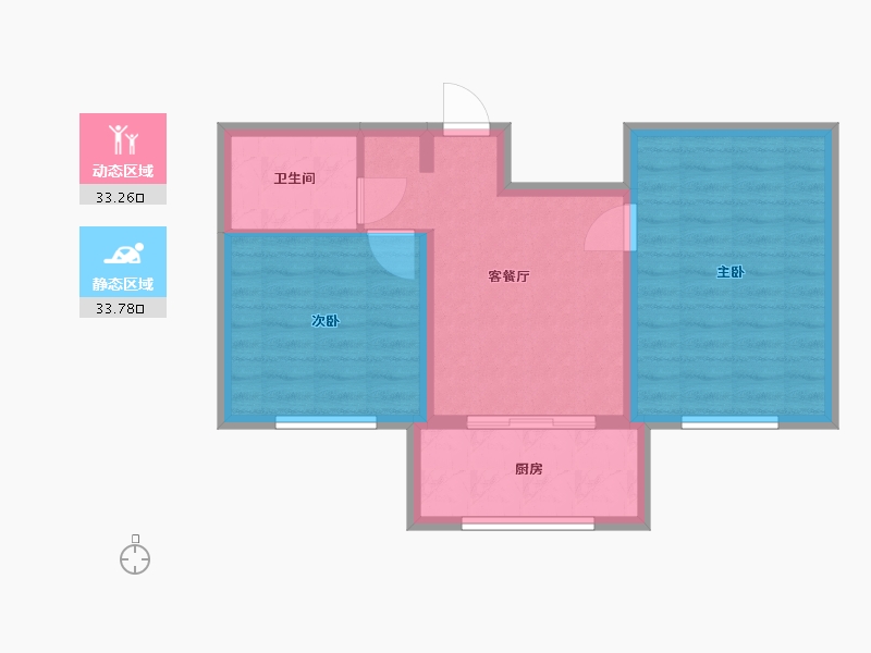 内蒙古自治区-呼和浩特市-紫云景苑-60.00-户型库-动静分区