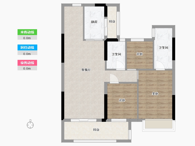 广东省-湛江市-龙湖山庄-84.16-户型库-动静线