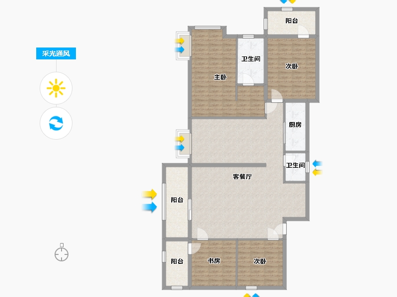 广东省-揭阳市-侨光新城-148.21-户型库-采光通风