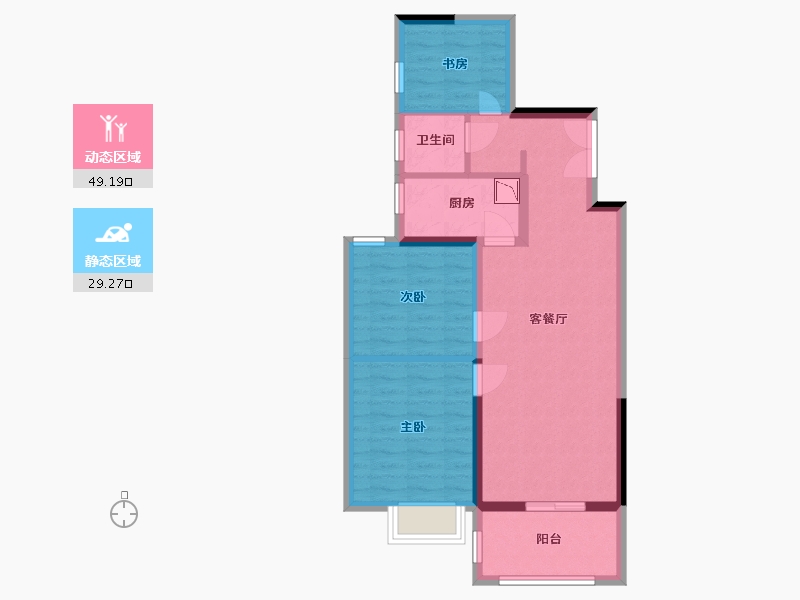 河南省-郑州市-保利心语-69.60-户型库-动静分区