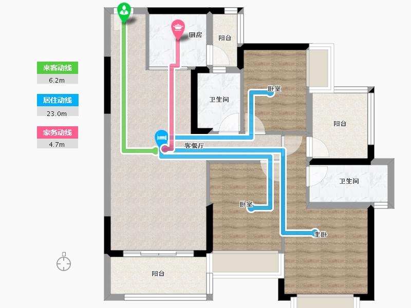 广东省-中山市-南洲・潮汇湾-89.51-户型库-动静线