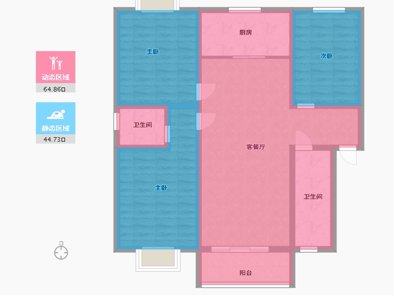 湖北省-孝感市-乐活小镇-97.60-户型库-动静分区