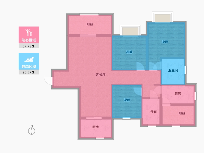 四川省-巴中市-置信府-93.00-户型库-动静分区