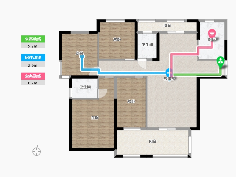 湖北省-孝感市-壹品首府-126.07-户型库-动静线