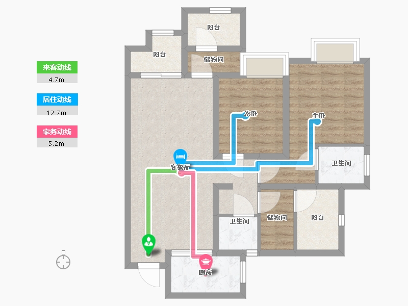 四川省-巴中市-置信府-79.01-户型库-动静线