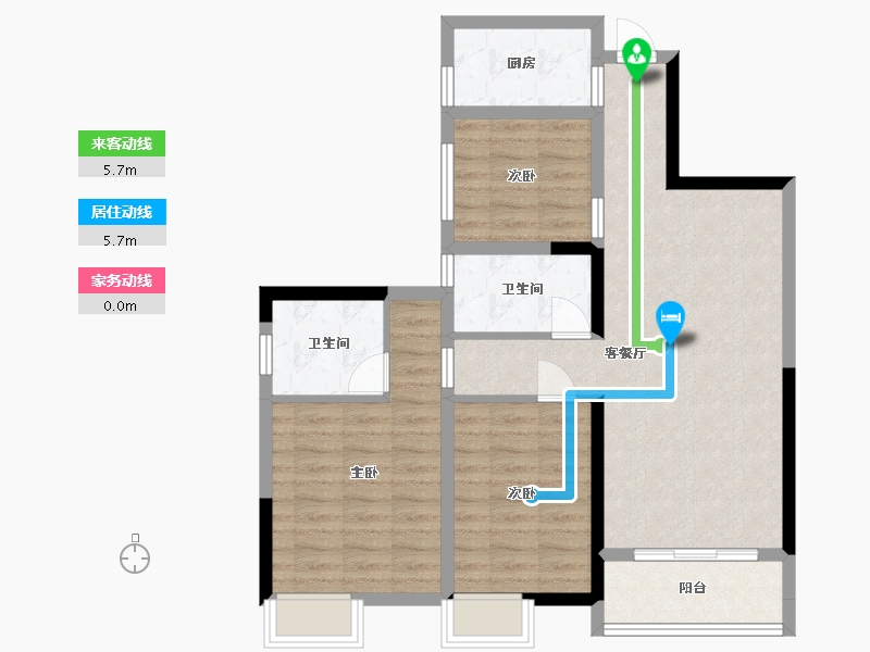 湖北省-孝感市-金港尚城-83.32-户型库-动静线