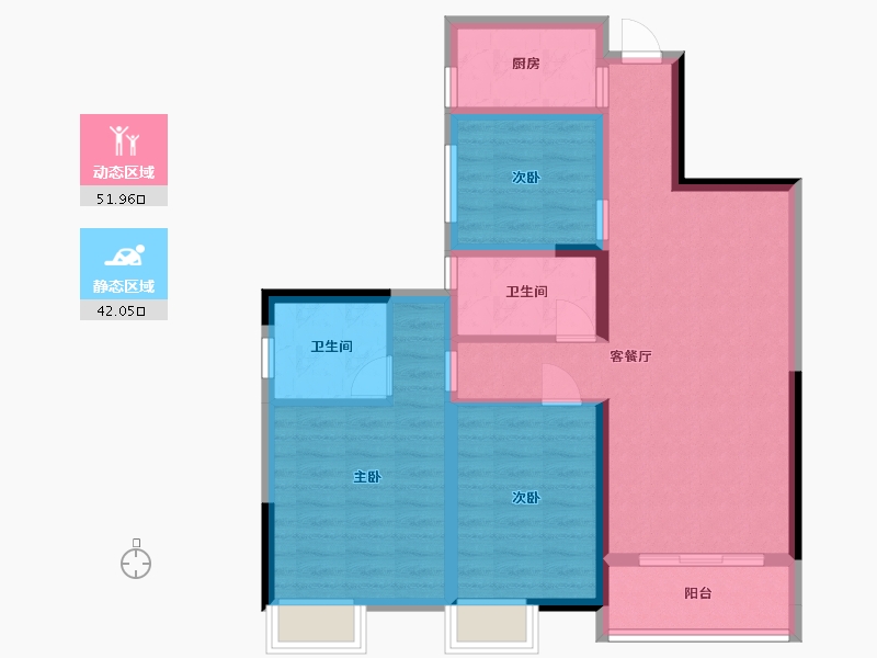 湖北省-孝感市-金港尚城-83.32-户型库-动静分区