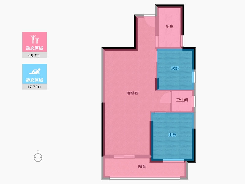 湖北省-孝感市-金港尚城-59.22-户型库-动静分区