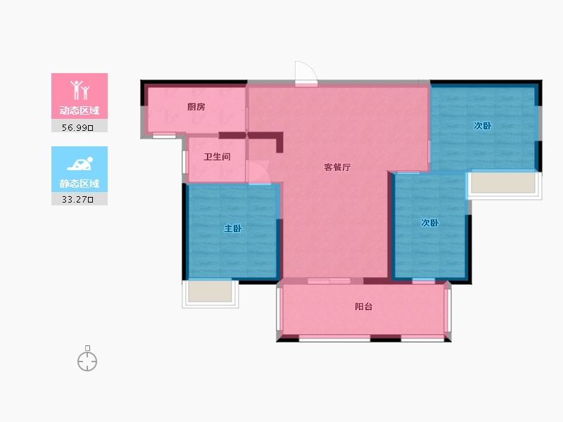 湖北省-孝感市-壹品首府-80.71-户型库-动静分区