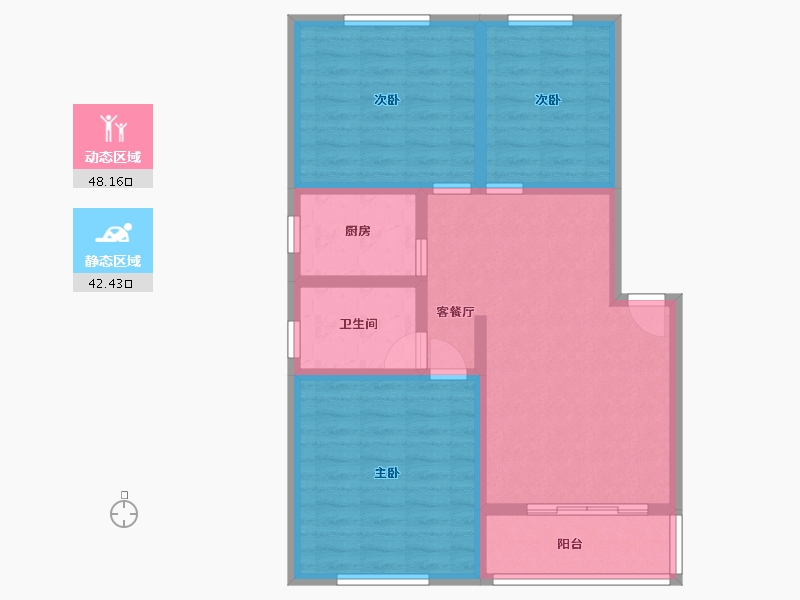 湖北省-孝感市-亿景佳苑-80.50-户型库-动静分区