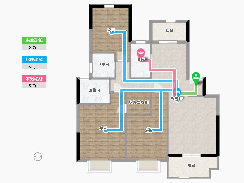 陕西省-咸阳市-乐华城翠缇学府-107.39-户型库-动静线