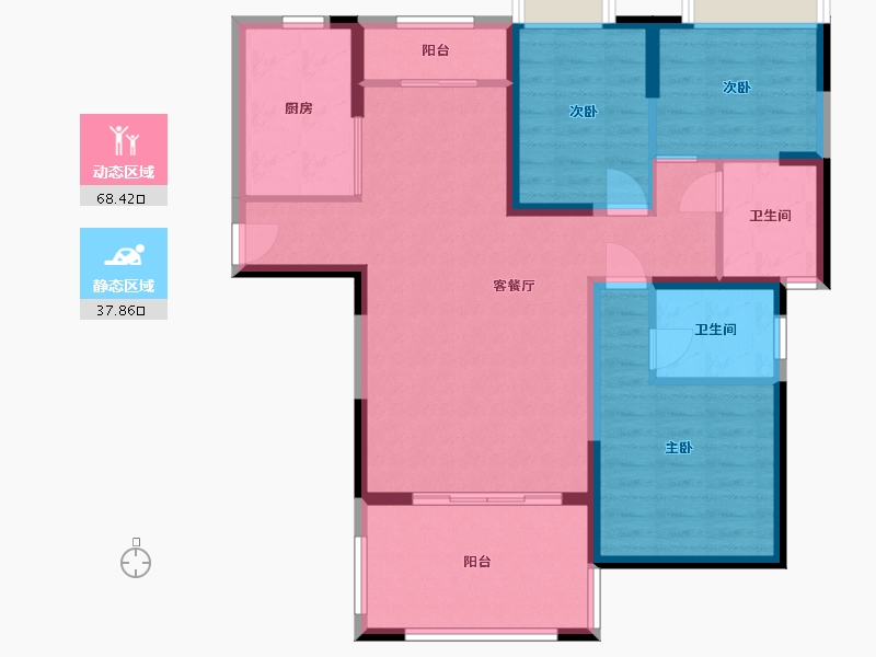 湖北省-孝感市-壹品首府-95.11-户型库-动静分区