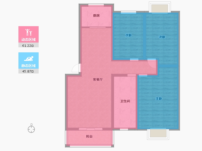 湖北省-孝感市-乐活小镇-95.20-户型库-动静分区