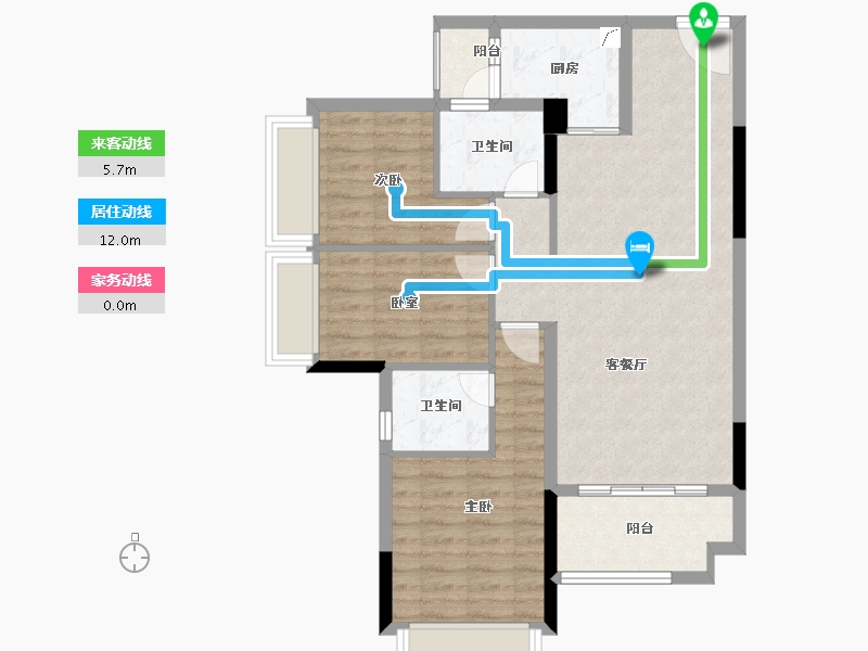 广东省-珠海市-钰海美筑-83.10-户型库-动静线