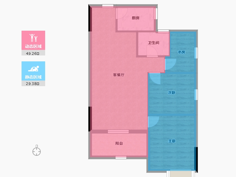 福建省-宁德市-弘祥天玺-71.20-户型库-动静分区