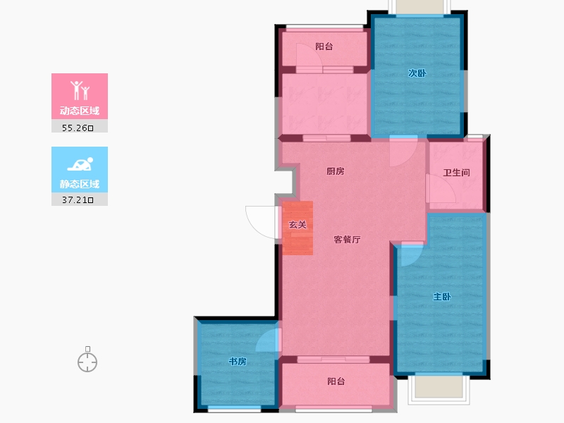 上海-上海市-中科金地华韵-82.40-户型库-动静分区