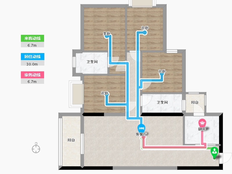 广东省-东莞市-碧桂园壹中心-92.36-户型库-动静线