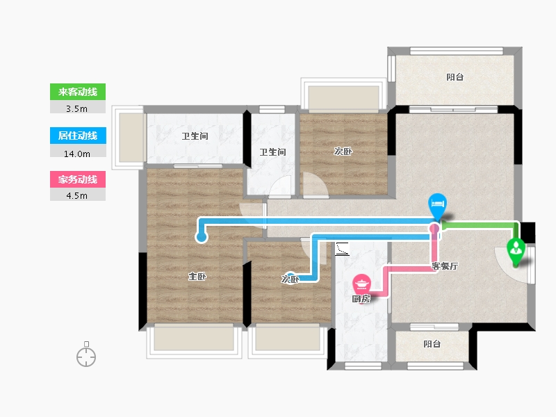 广东省-珠海市-钰海美筑-81.53-户型库-动静线