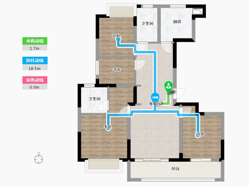 江苏省-无锡市-融创大塘御园-89.99-户型库-动静线