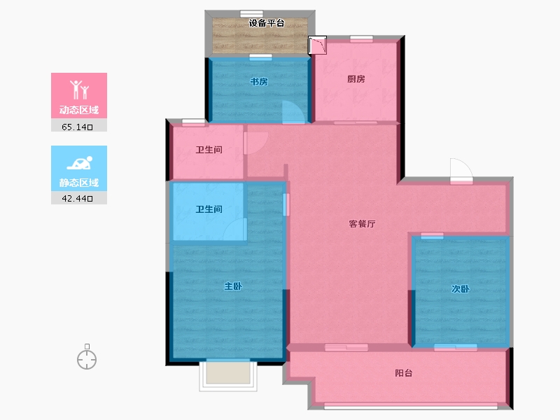 江苏省-常州市-万象府-100.00-户型库-动静分区