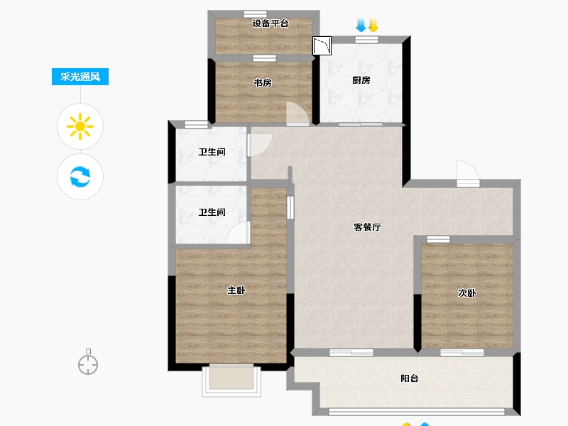 江苏省-常州市-万象府-100.00-户型库-采光通风