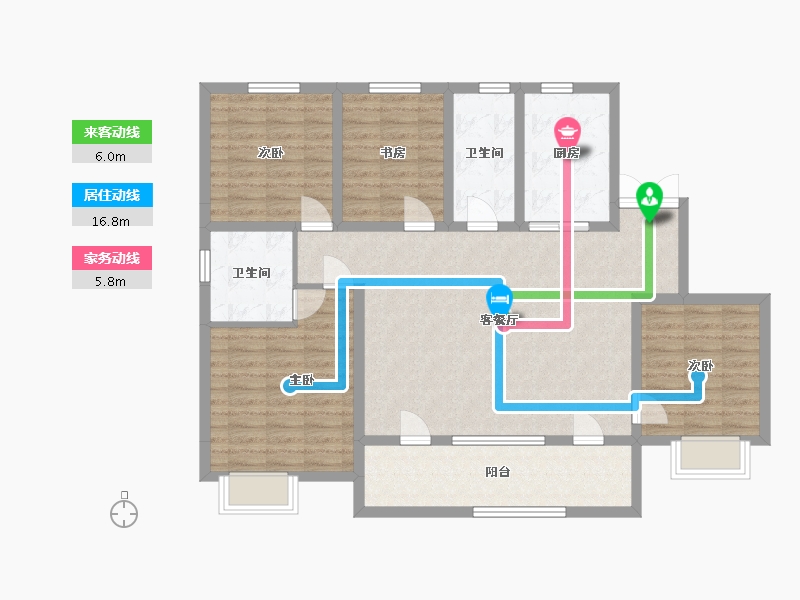 山东省-淄博市-黄金城-112.68-户型库-动静线