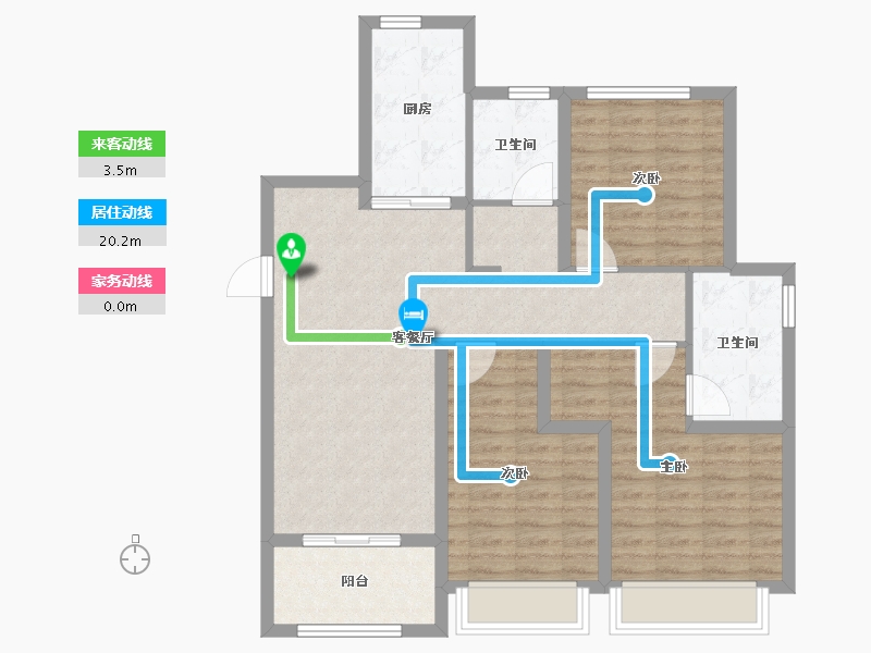 江苏省-无锡市-璞悦滨湖望-94.84-户型库-动静线